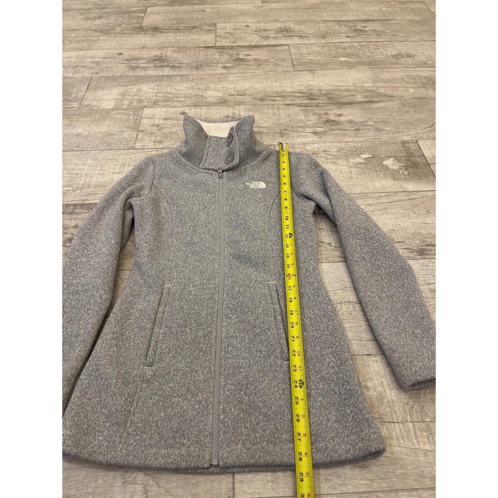 The North Face‎ Womens Gray Fleece Lined Collar Jacket Size S - Picture 3 of 7